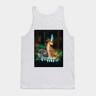 Striped Jade unicorn Tank Top